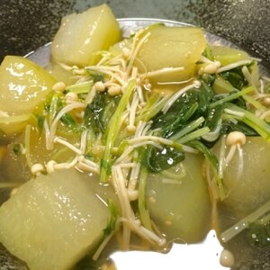 とうがん・水菜・えのきのあんかけ